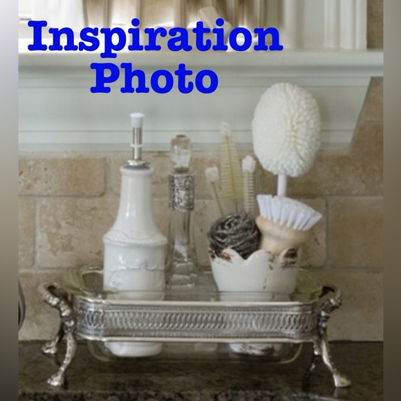 Vintage silver plated metal casserole dish holder chafing dish frame stand - Picture 13 of 16